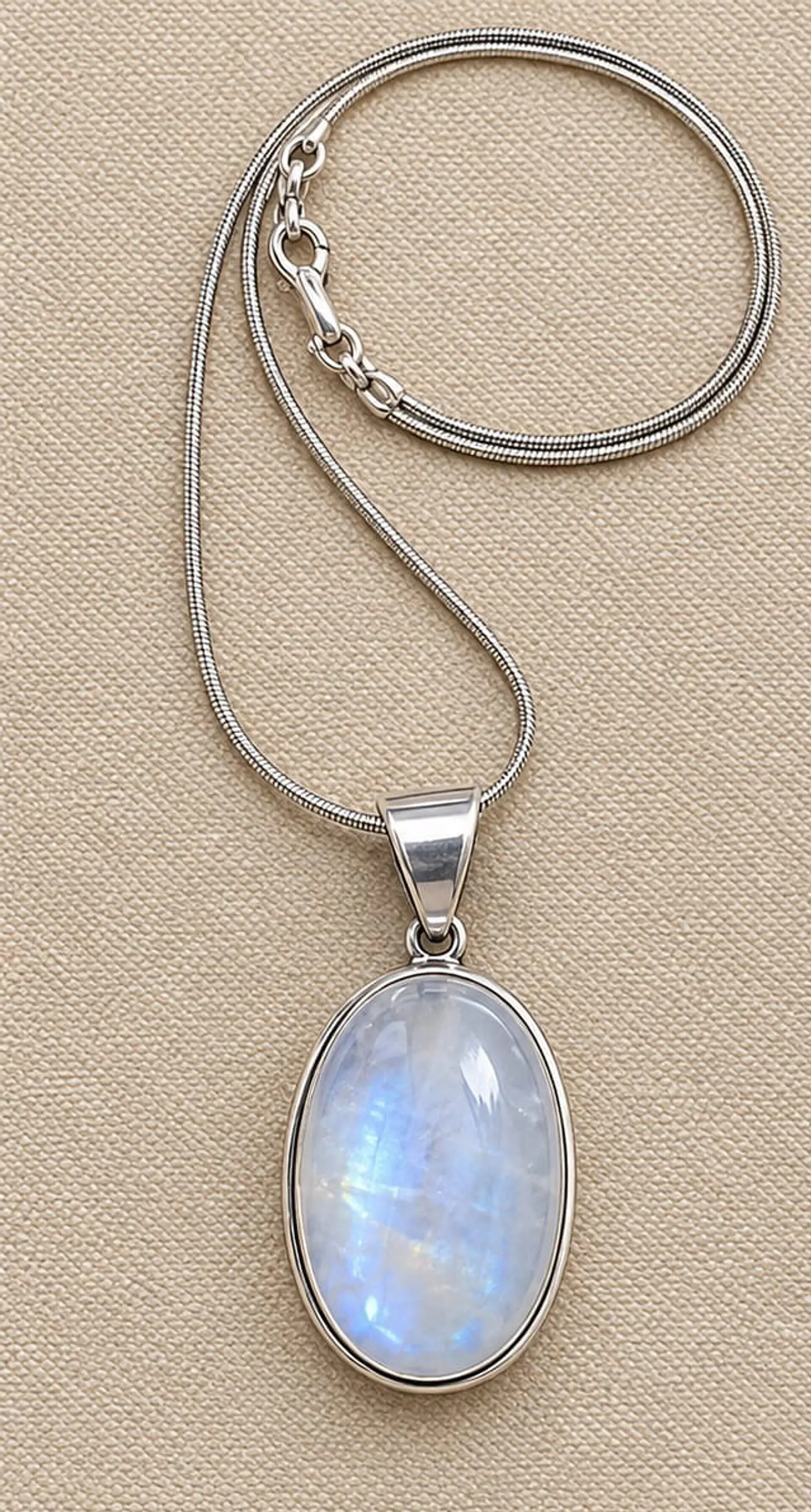 Colla plata piedra luna 1