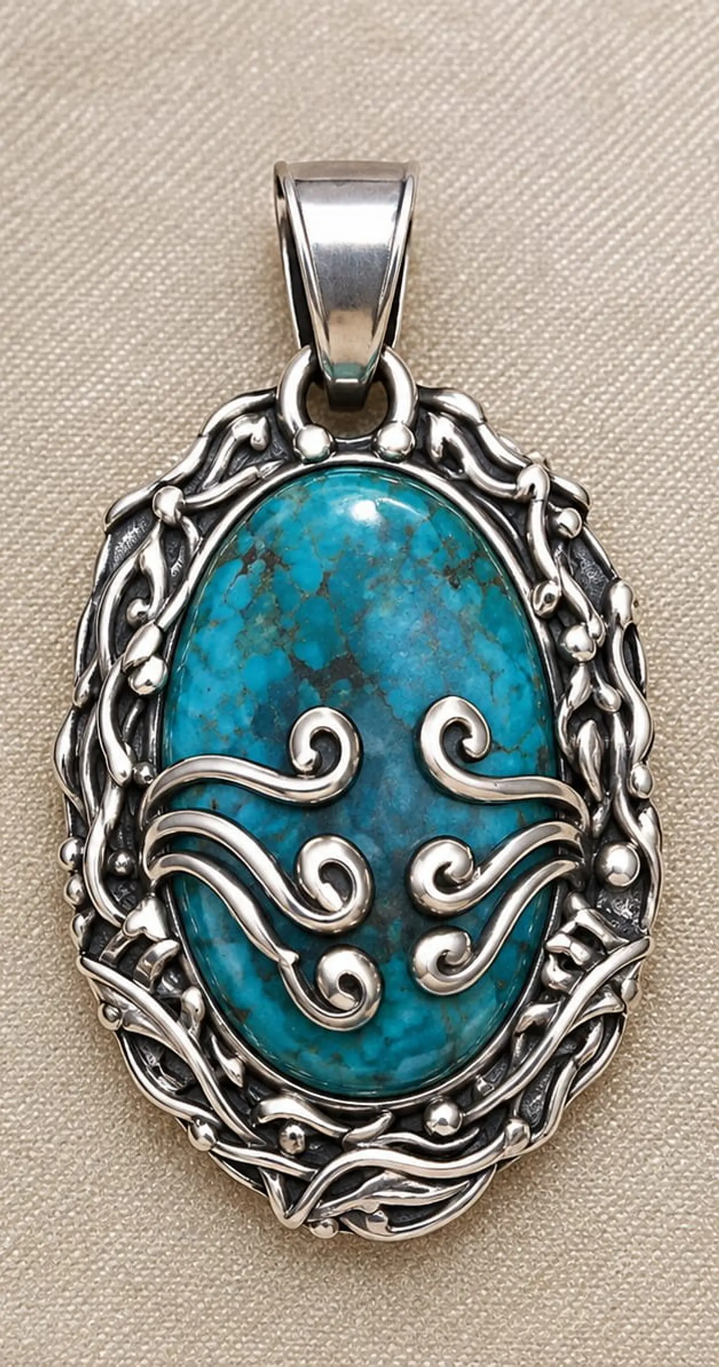 Colgante plata, piedra 1