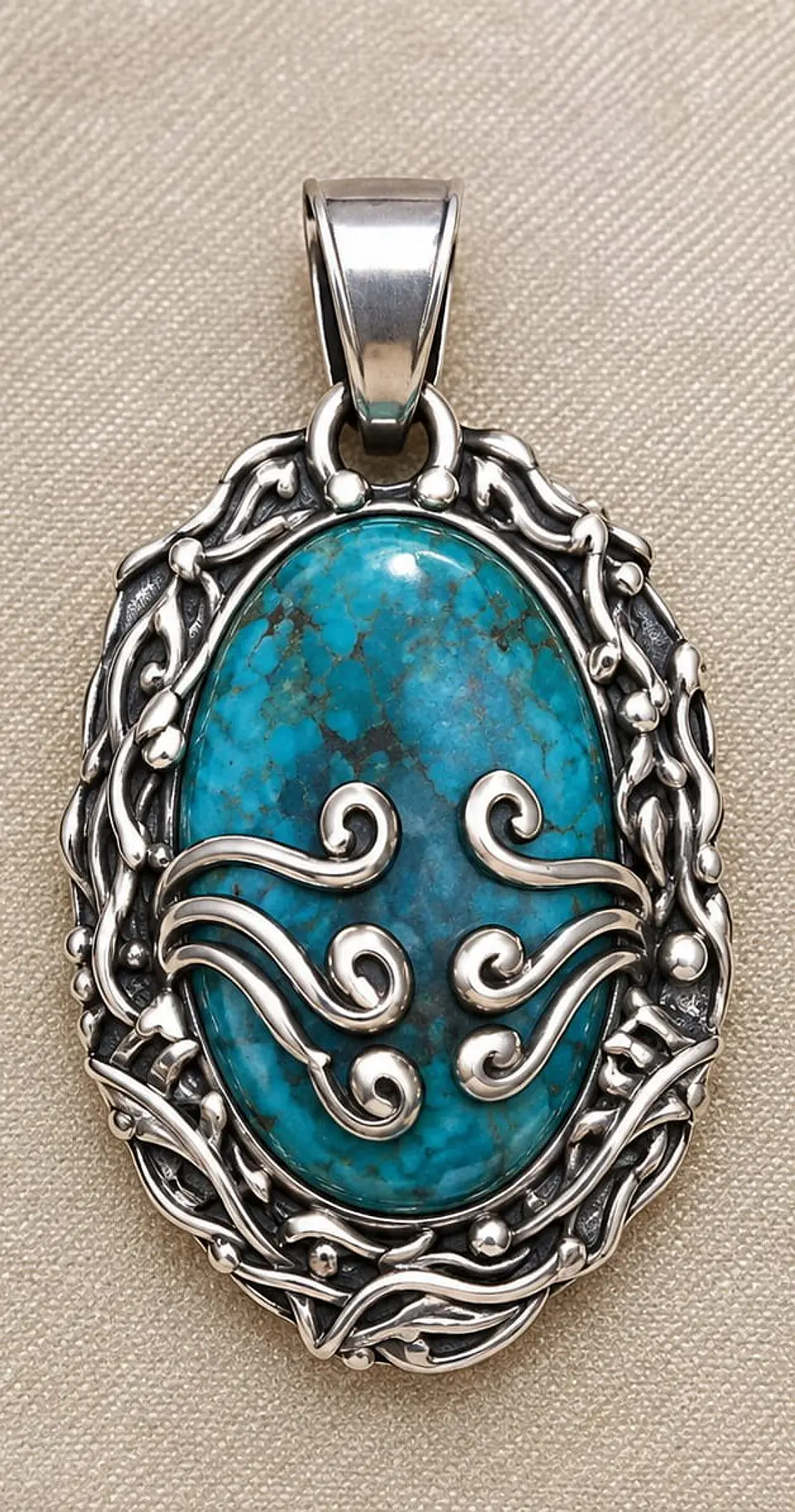 Colgante plata, piedra 1