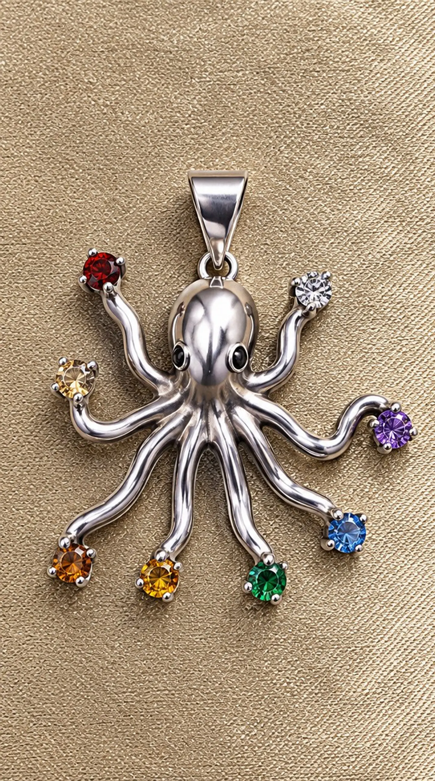 Colgante pulpo plata 1