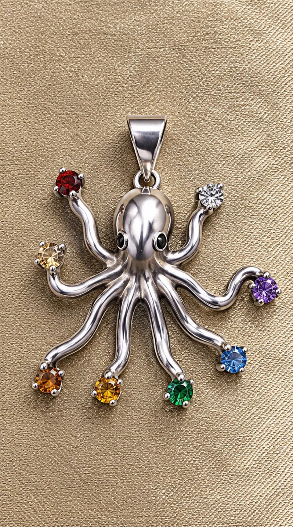 Colgante pulpo plata 1