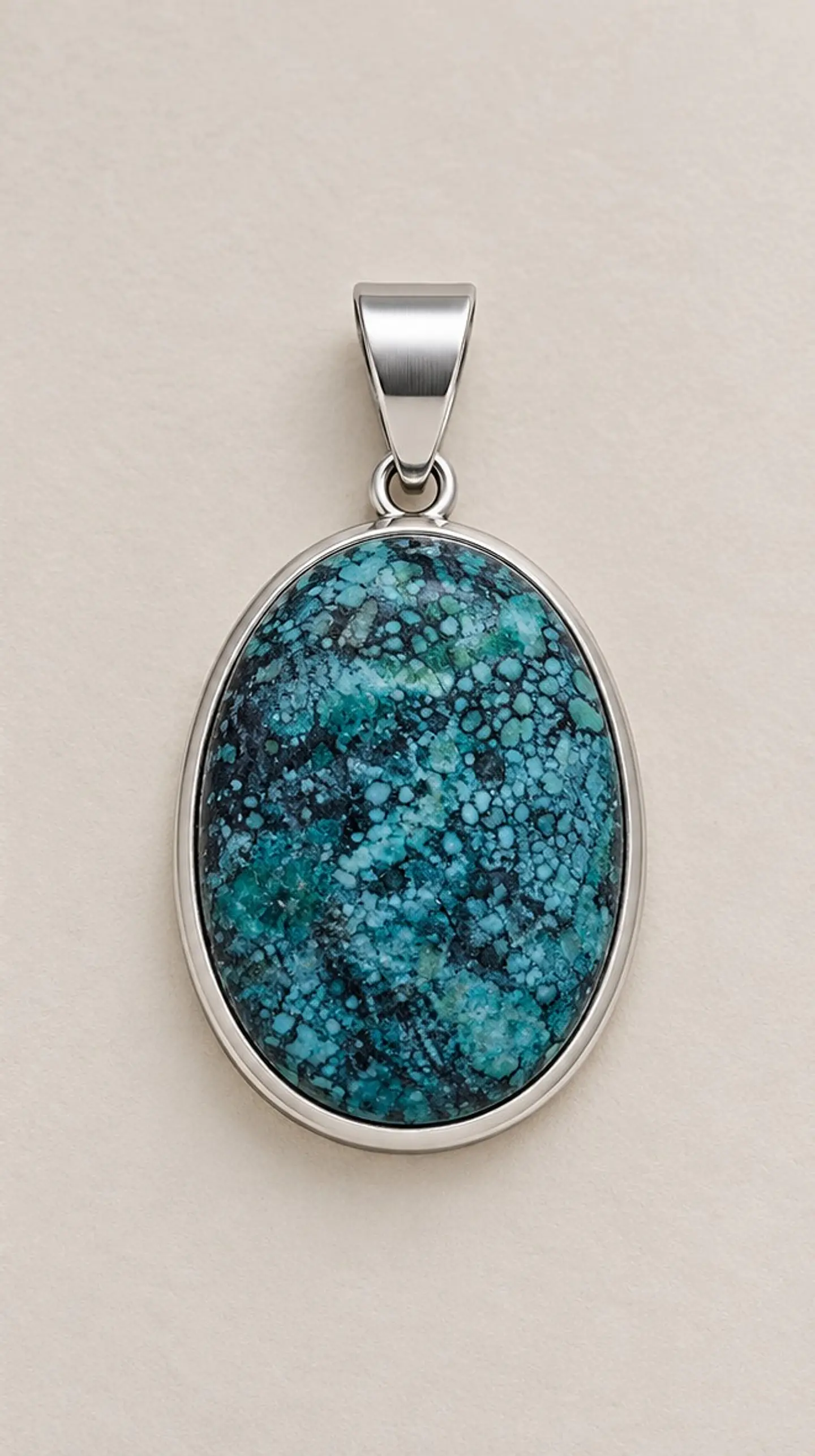 Colgante plata piedra 1