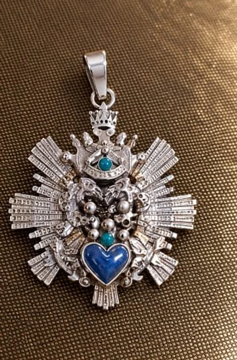 Colgante plata, lapislázuli 