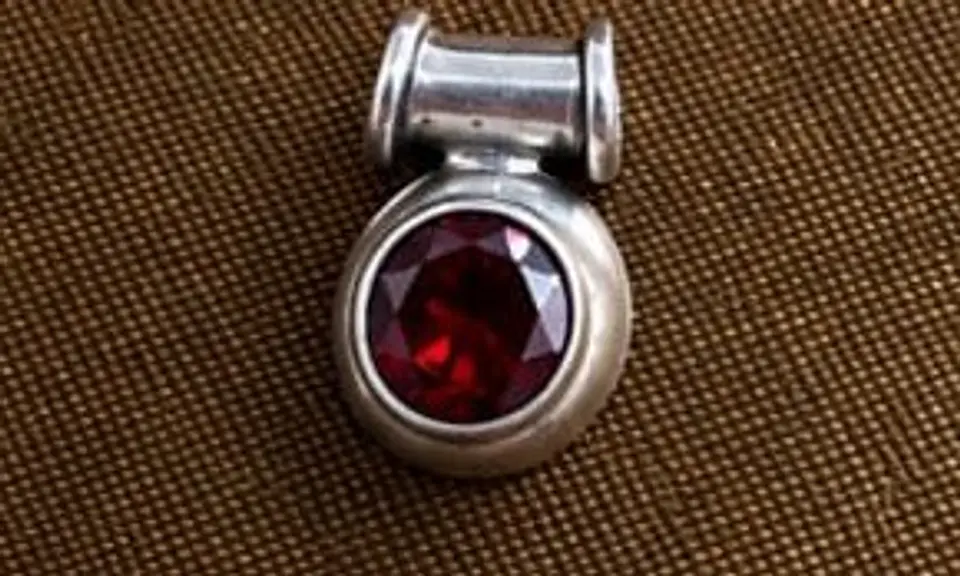 Colgante plata, piedra 1