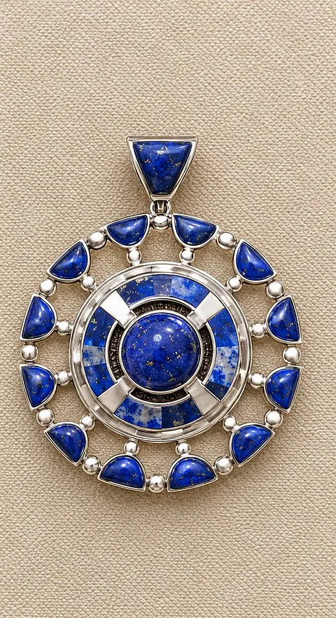 Colgante plata piedra lazuli 