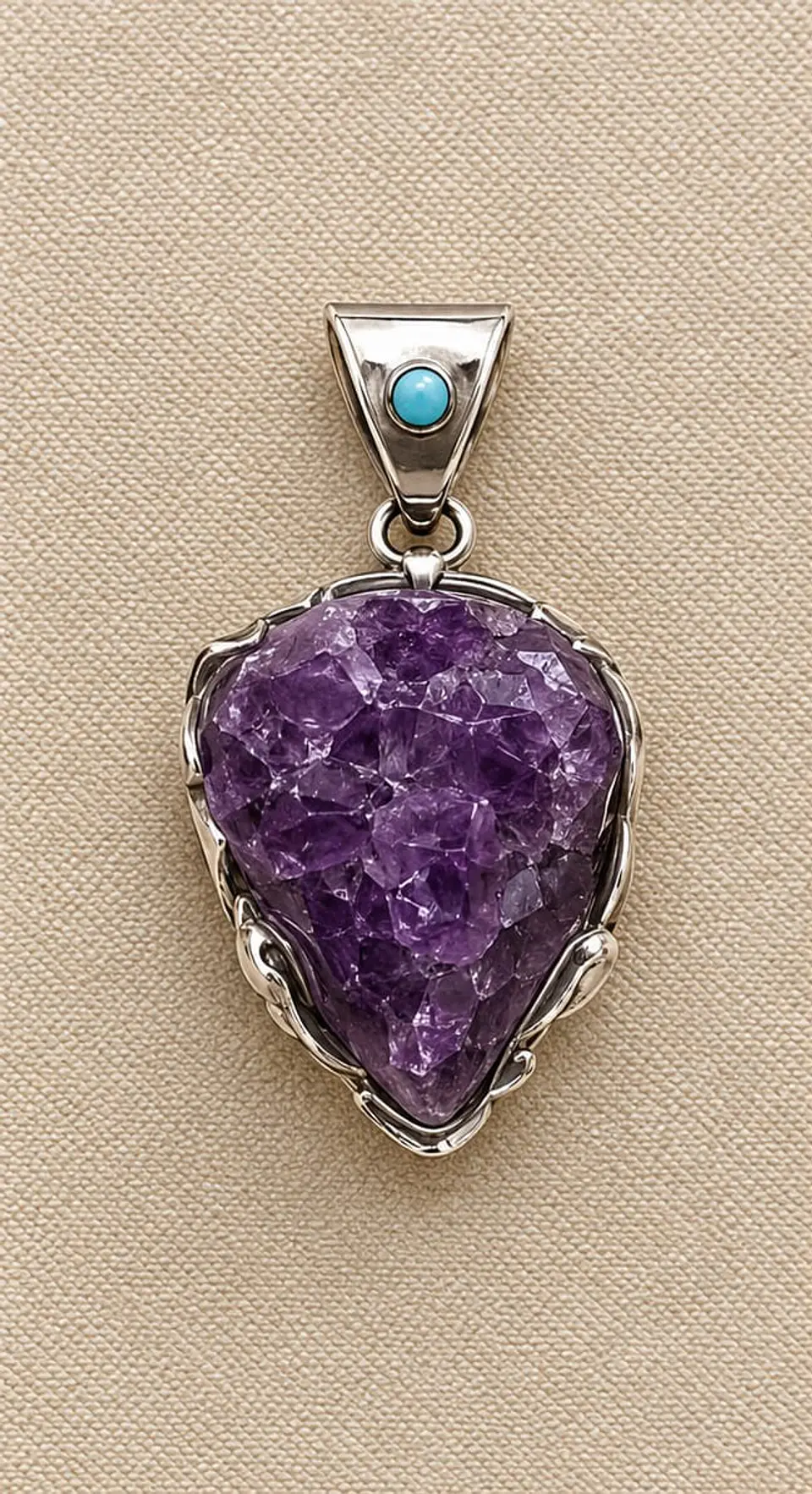 Colgante plata piedra 1