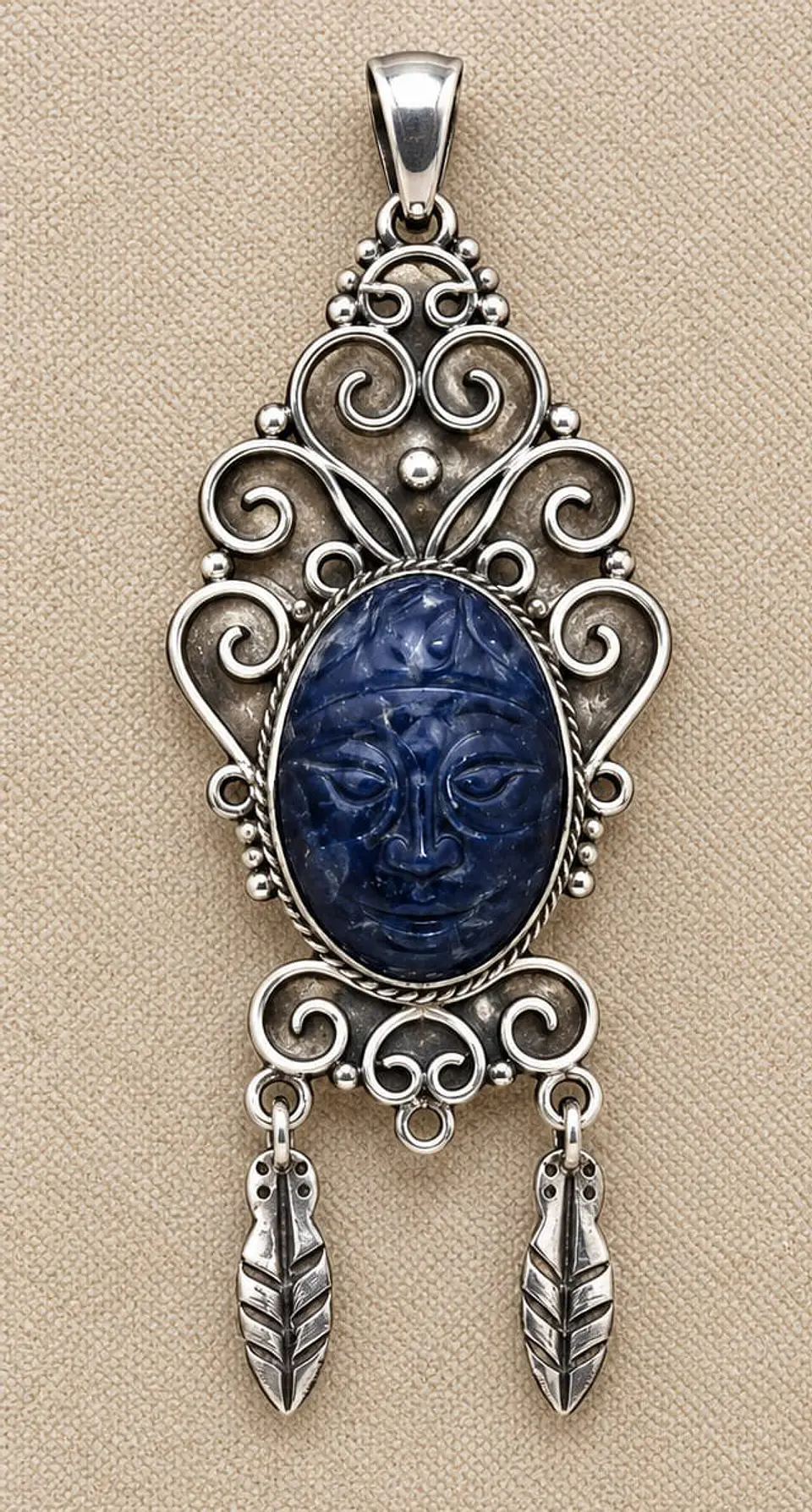 Colgante plata, piedra lazuli  1