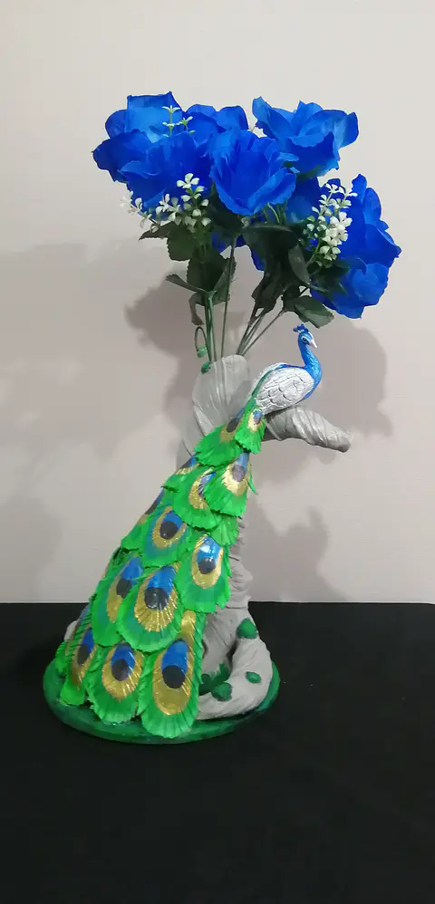 Pavo real  Florero Escultura
