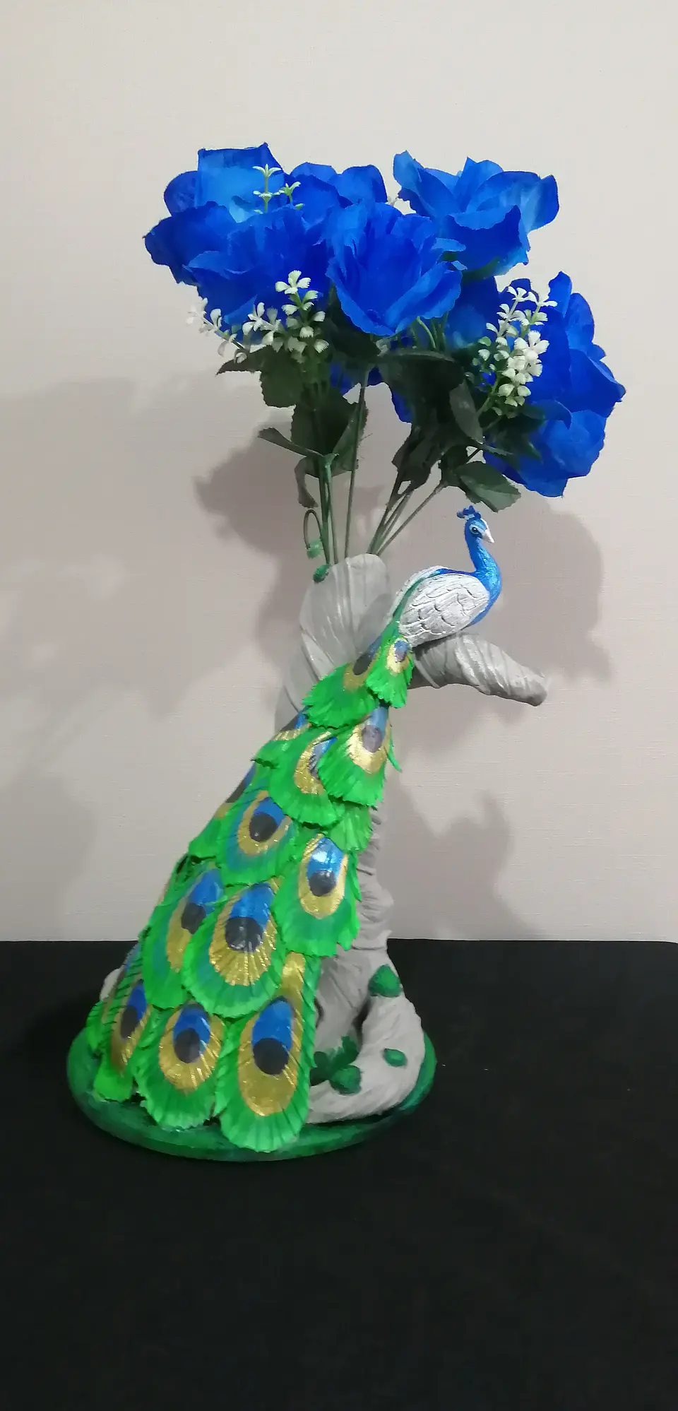 Pavo real  Florero Escultura 1