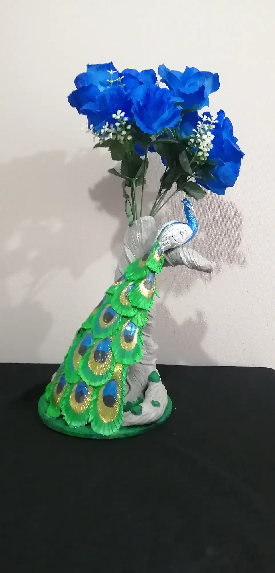 Pavo real  Florero Escultura 2