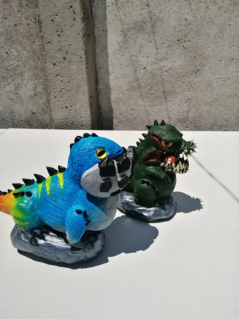 Dodogama y Deviljho chibi Monster Hunter