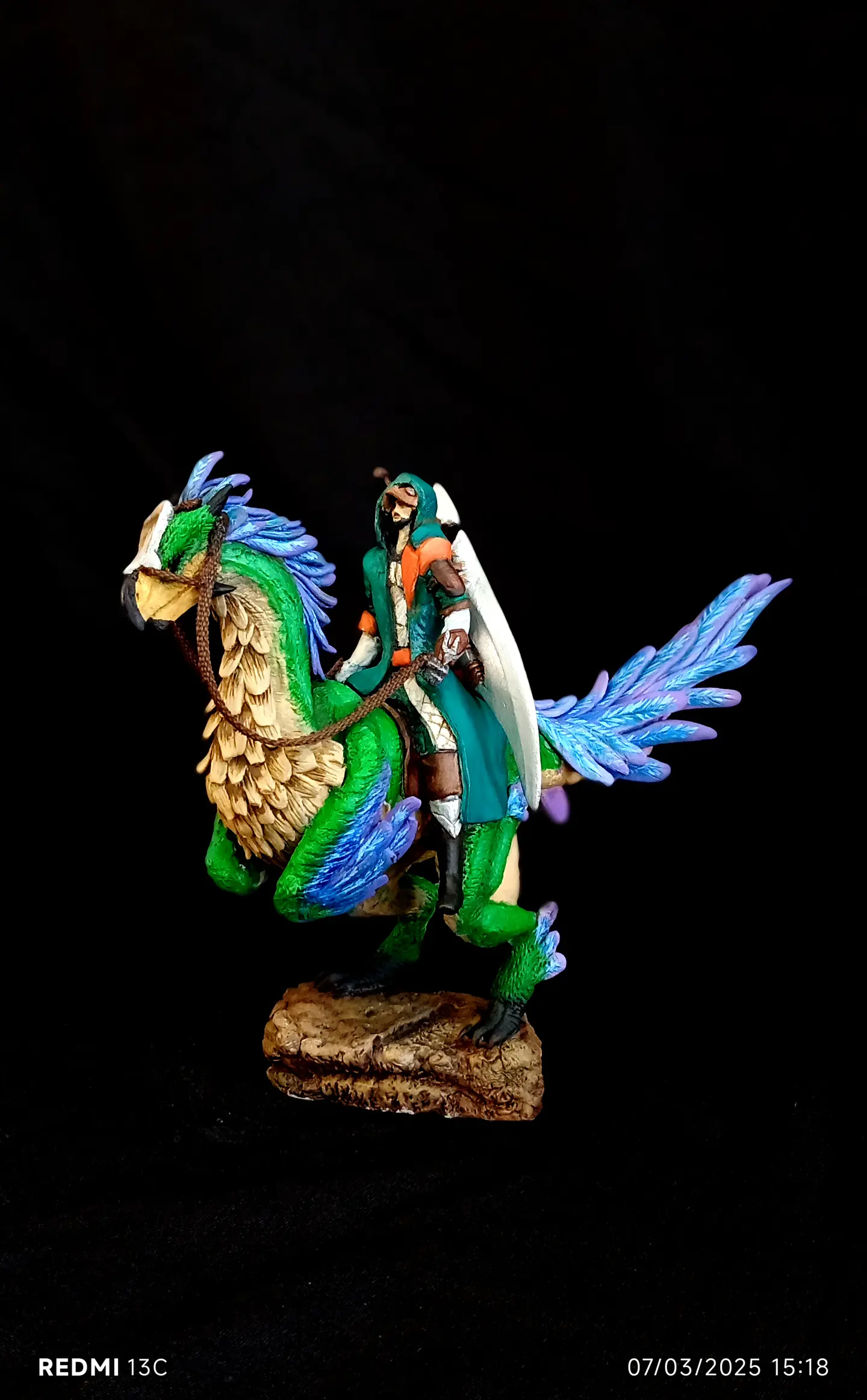 Monster Hunter wilds escultura Seikret & hunter  1