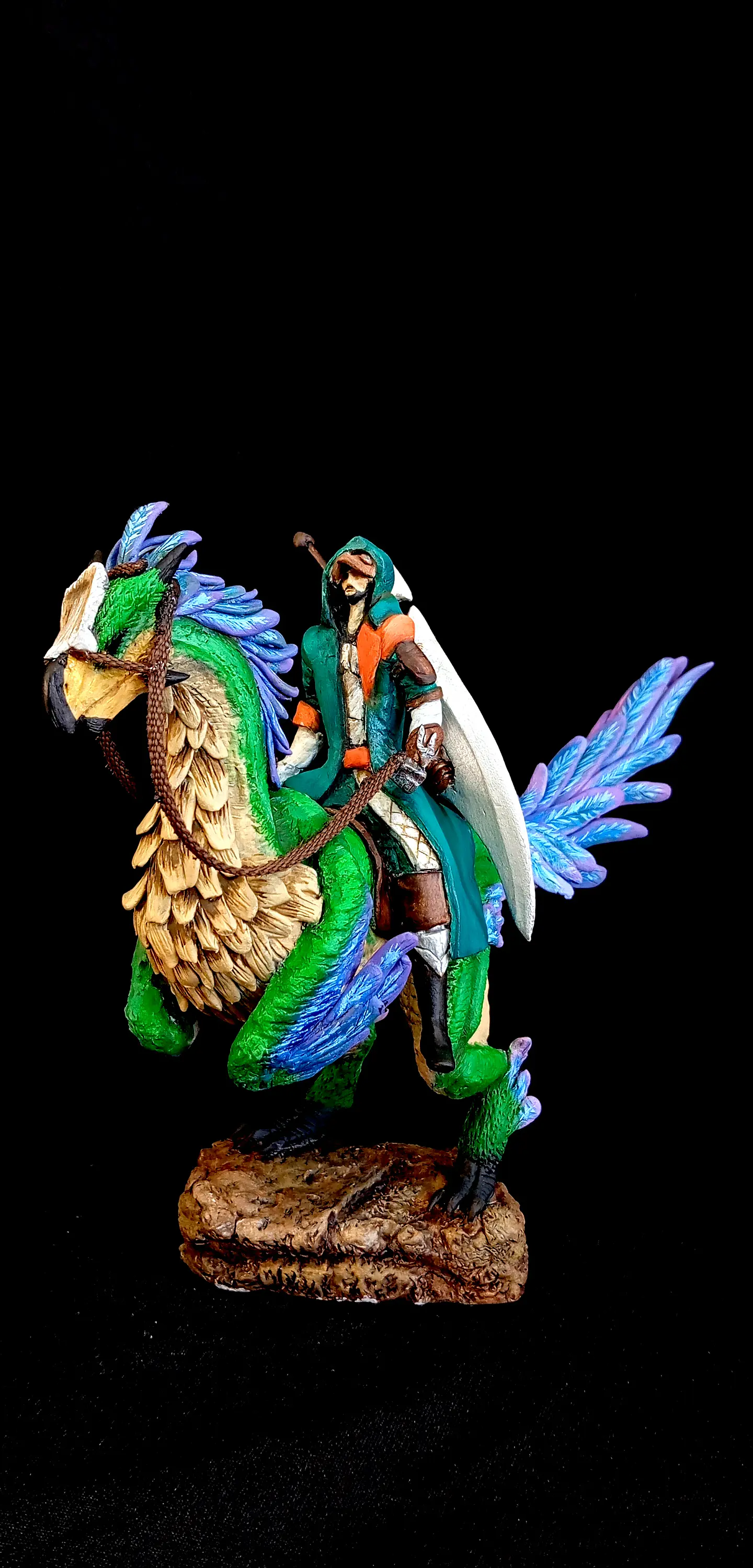 Monster Hunter wilds escultura Seikret & hunter  5
