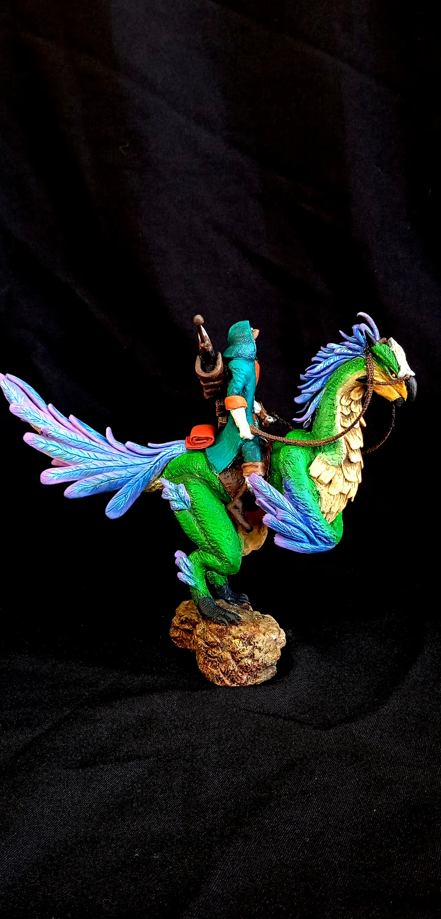 Monster Hunter wilds escultura Seikret & hunter  6