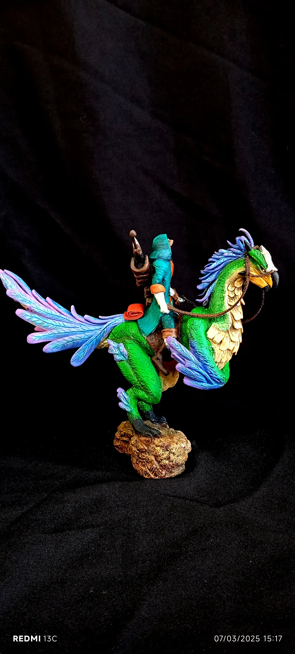 Monster Hunter wilds escultura Seikret & hunter  6