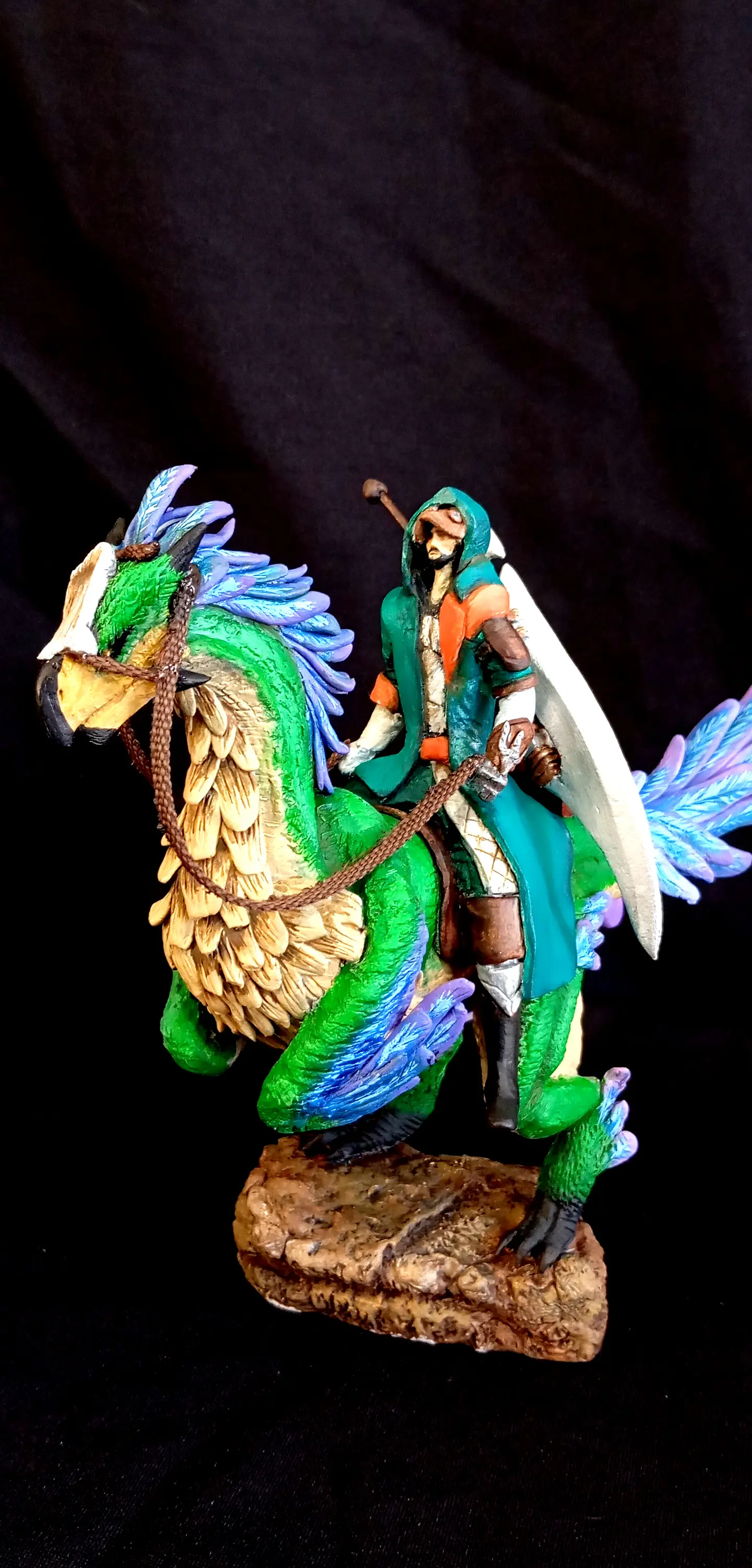 Monster Hunter wilds escultura Seikret & hunter  2