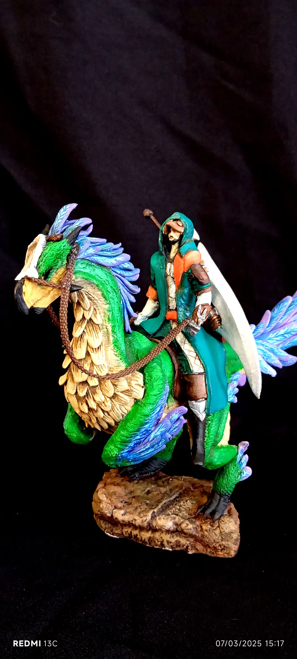 Monster Hunter wilds escultura Seikret & hunter  2