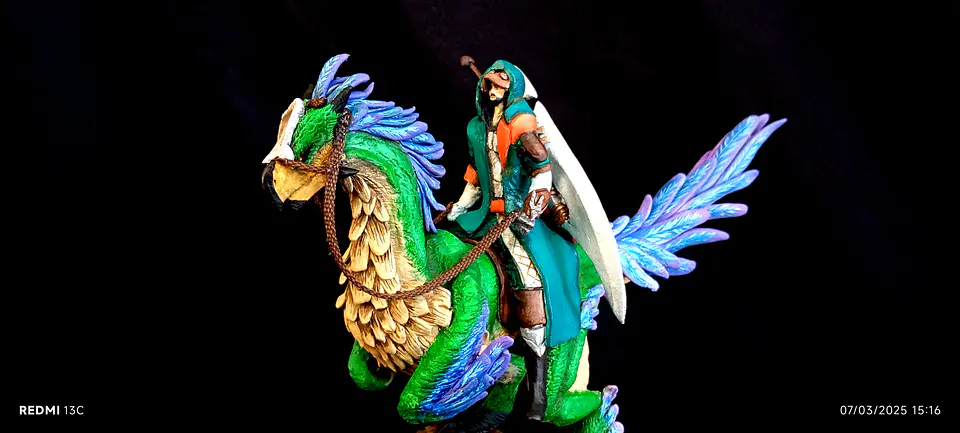 Monster Hunter wilds escultura Seikret & hunter  7