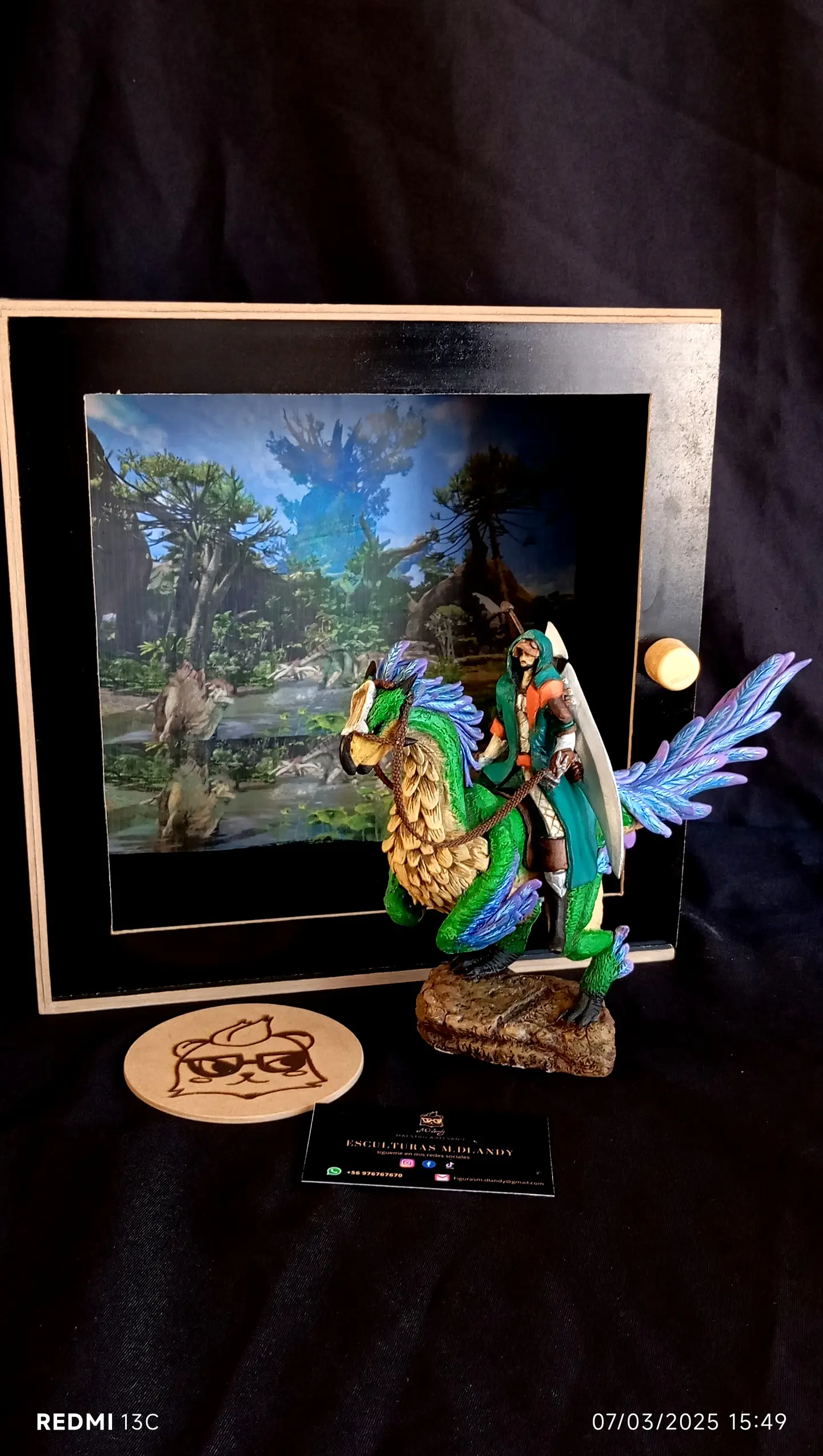 Monster Hunter wilds escultura Seikret & hunter  3