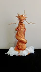 Dragon Oriental Dorado Escultura 70cm - Miniatura 5