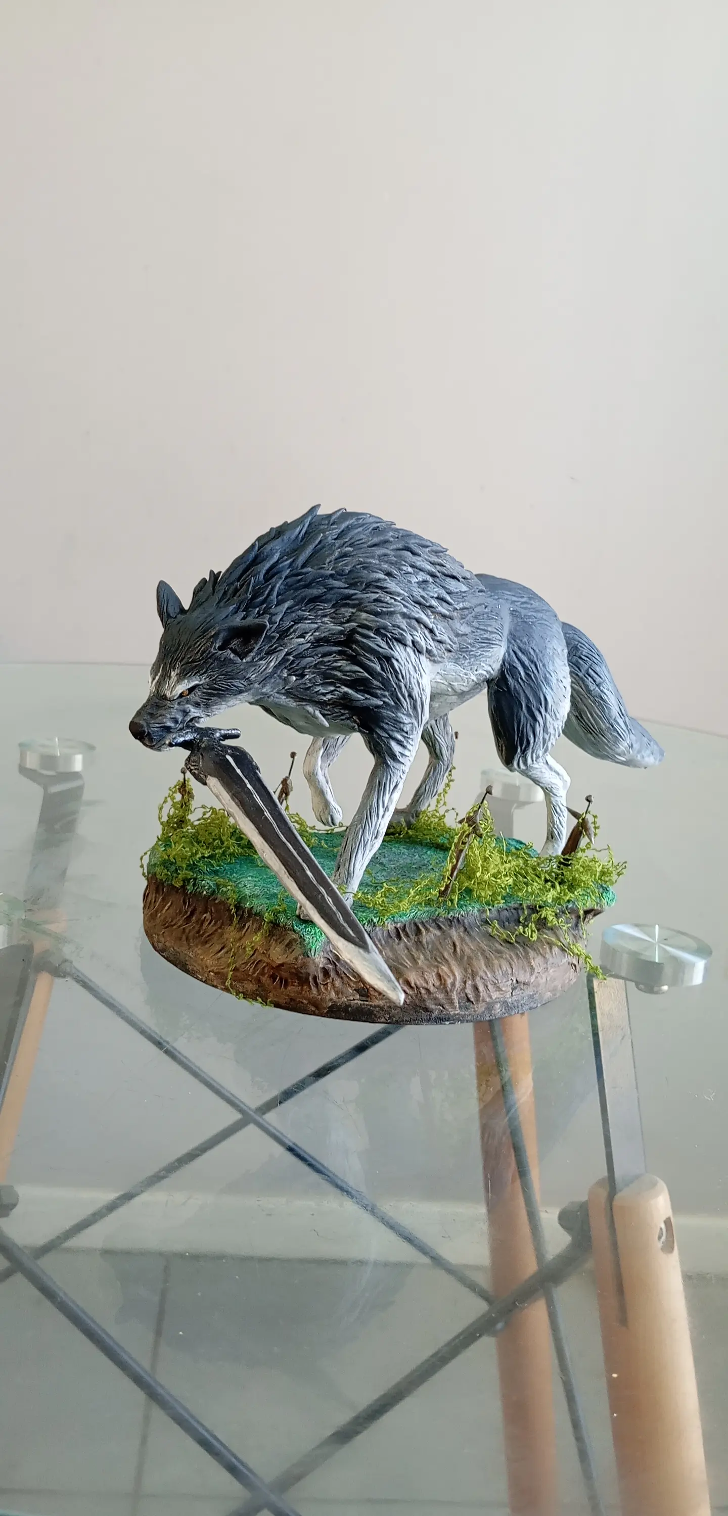 Great Wolf Sif escultura Dark souls 4