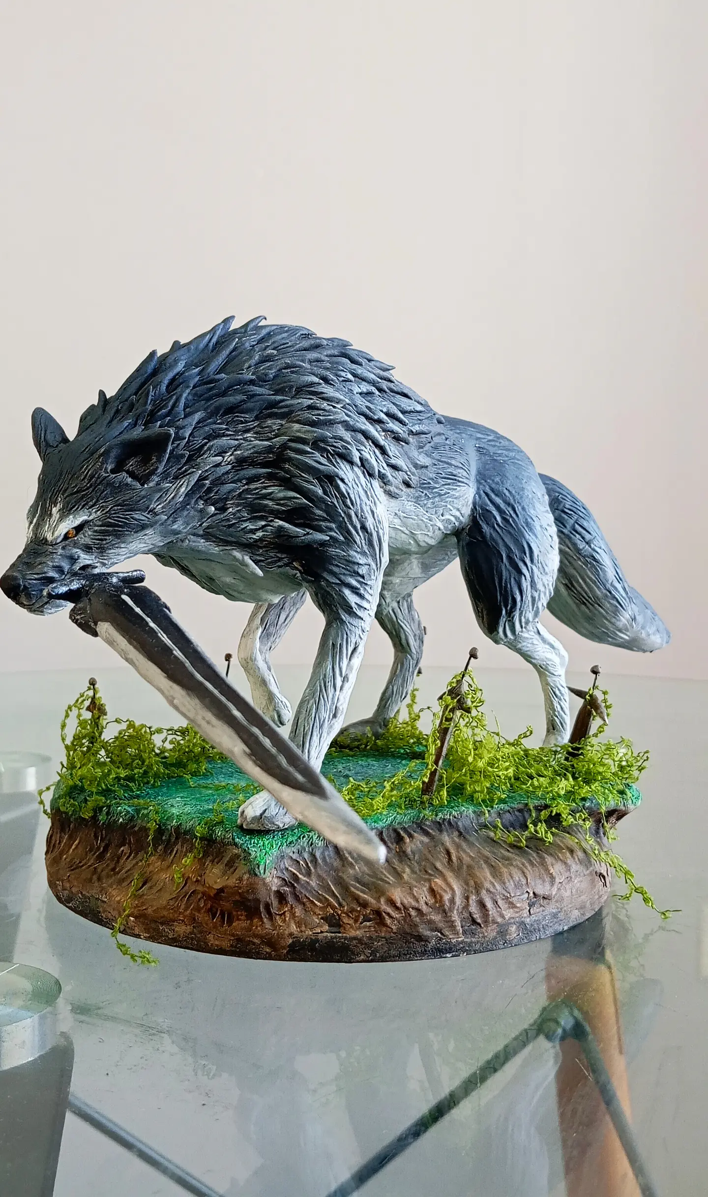 Great Wolf Sif escultura Dark souls 9