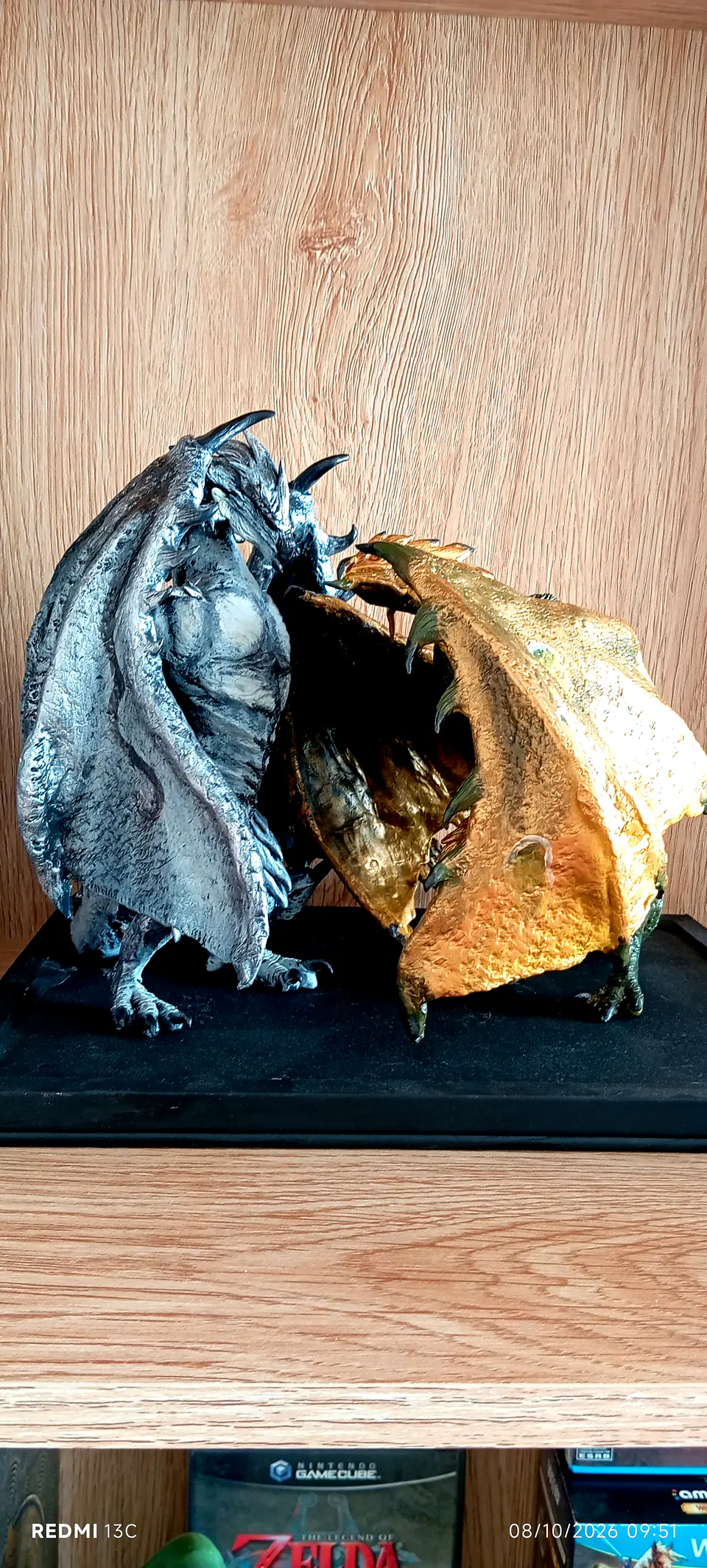 Monster Hunter Silver Rathalos y Gold Rathian escultura 7
