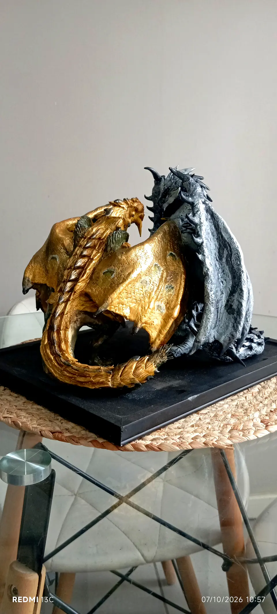 Monster Hunter Silver Rathalos y Gold Rathian escultura 6
