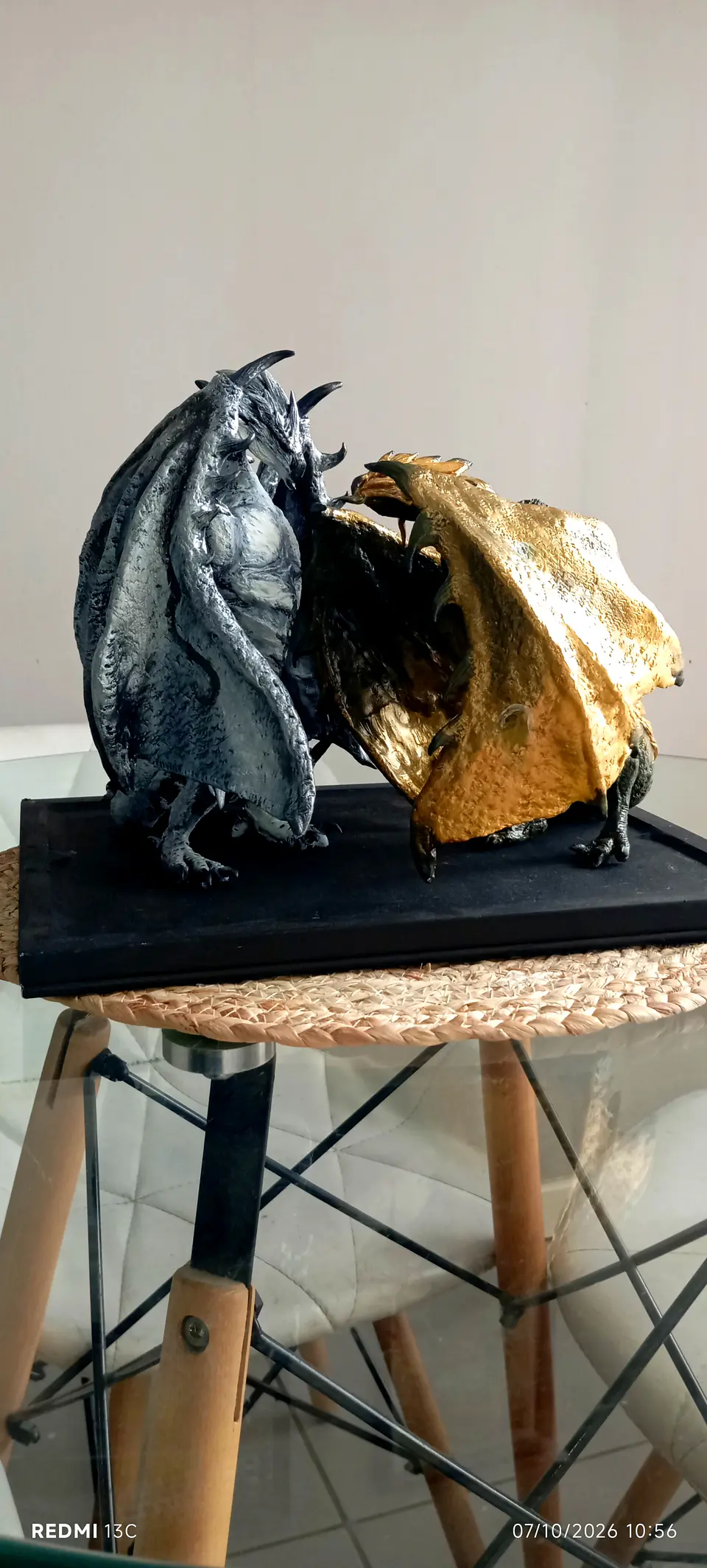 Monster Hunter Silver Rathalos y Gold Rathian escultura 8