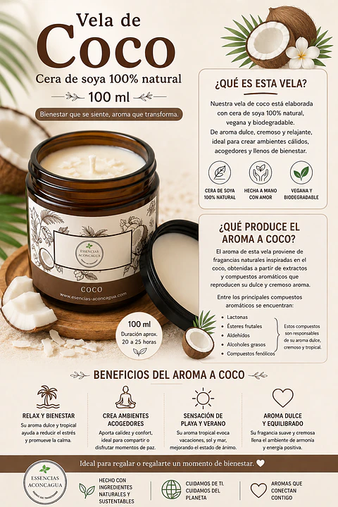Velas Soya Coco