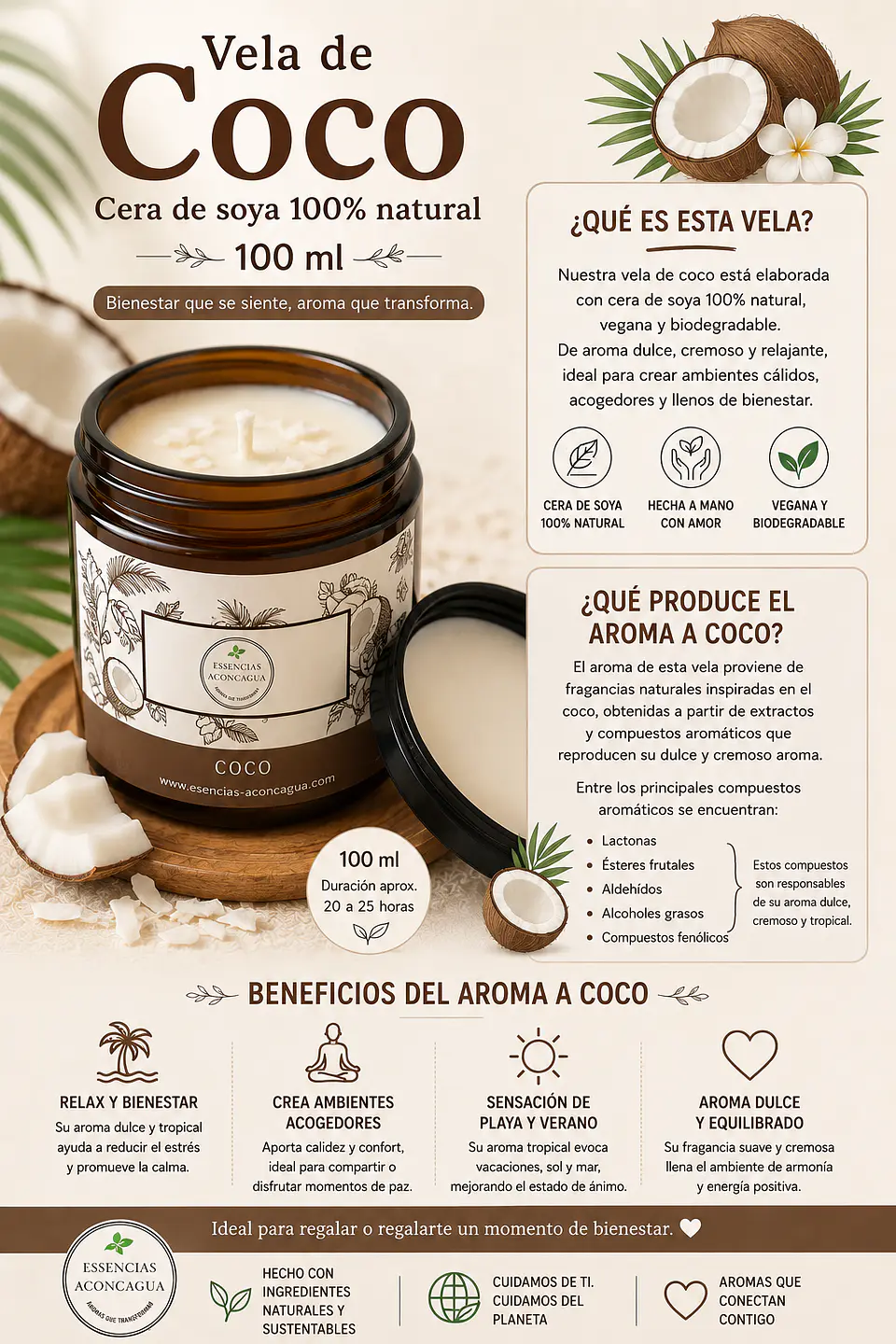 Velas Soya Coco 1