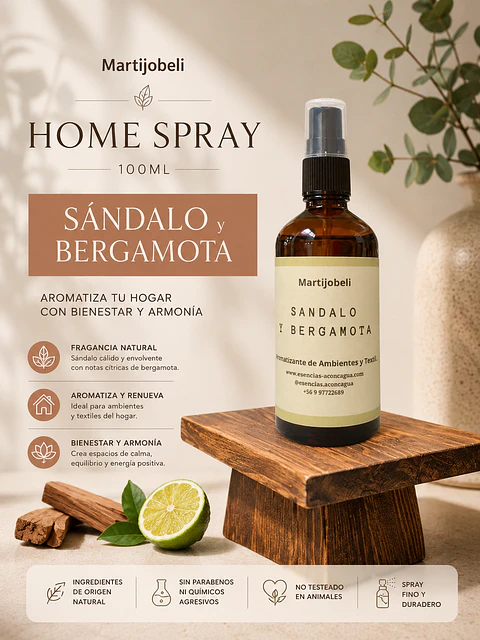 Sándalo Bergamota 100ml