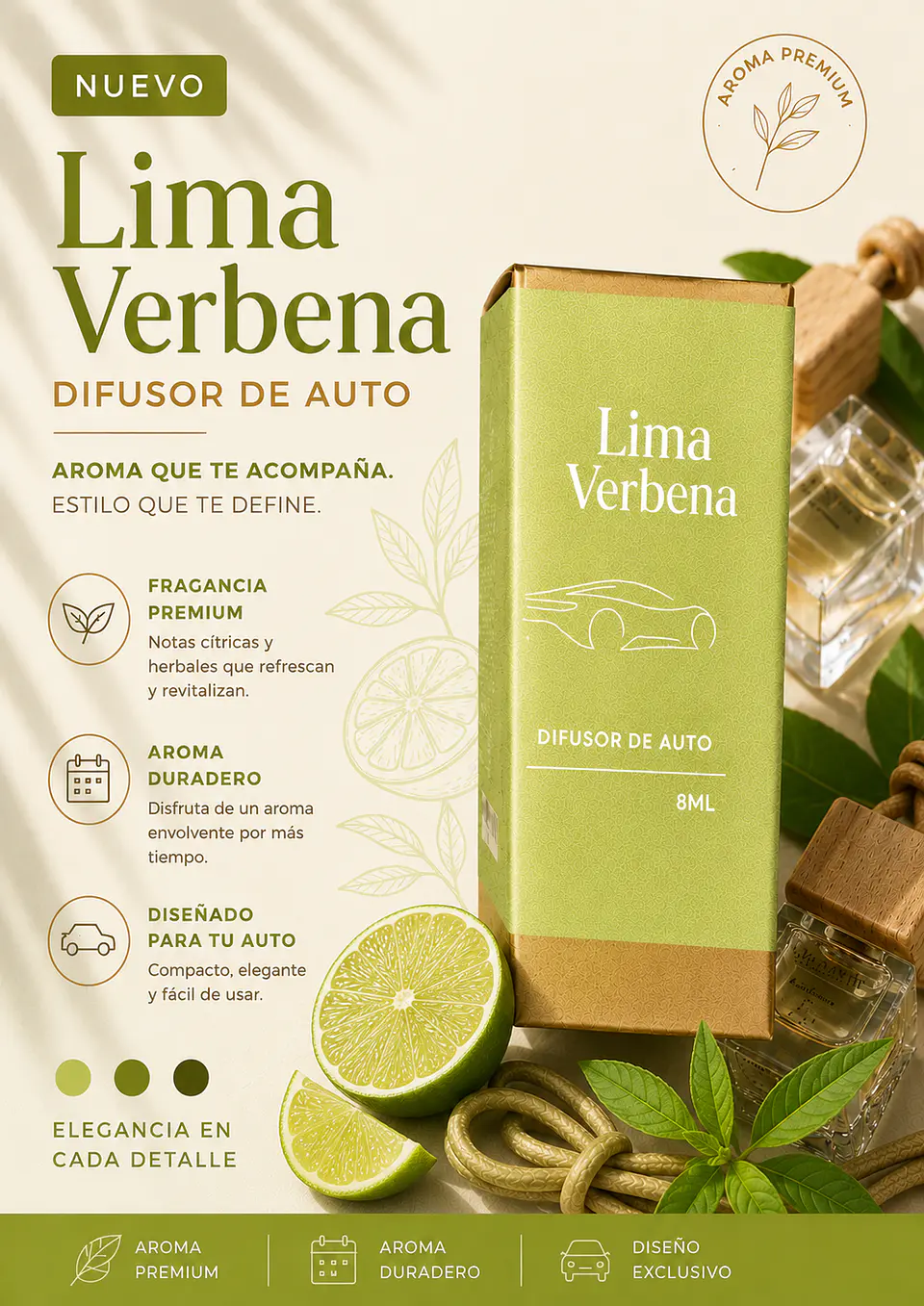 Difusor Auto Lima Verbena  1