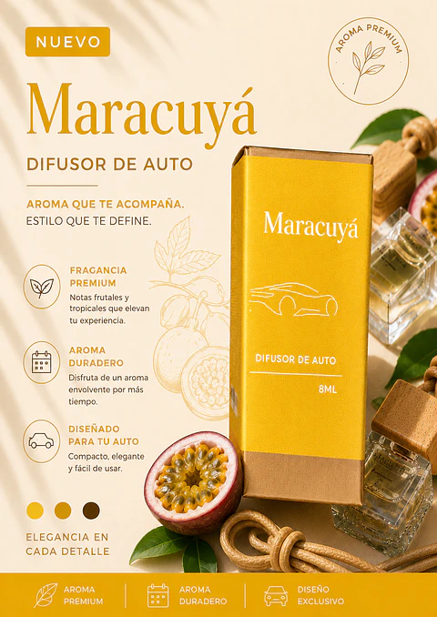 Difusor Auto Maracuyá 