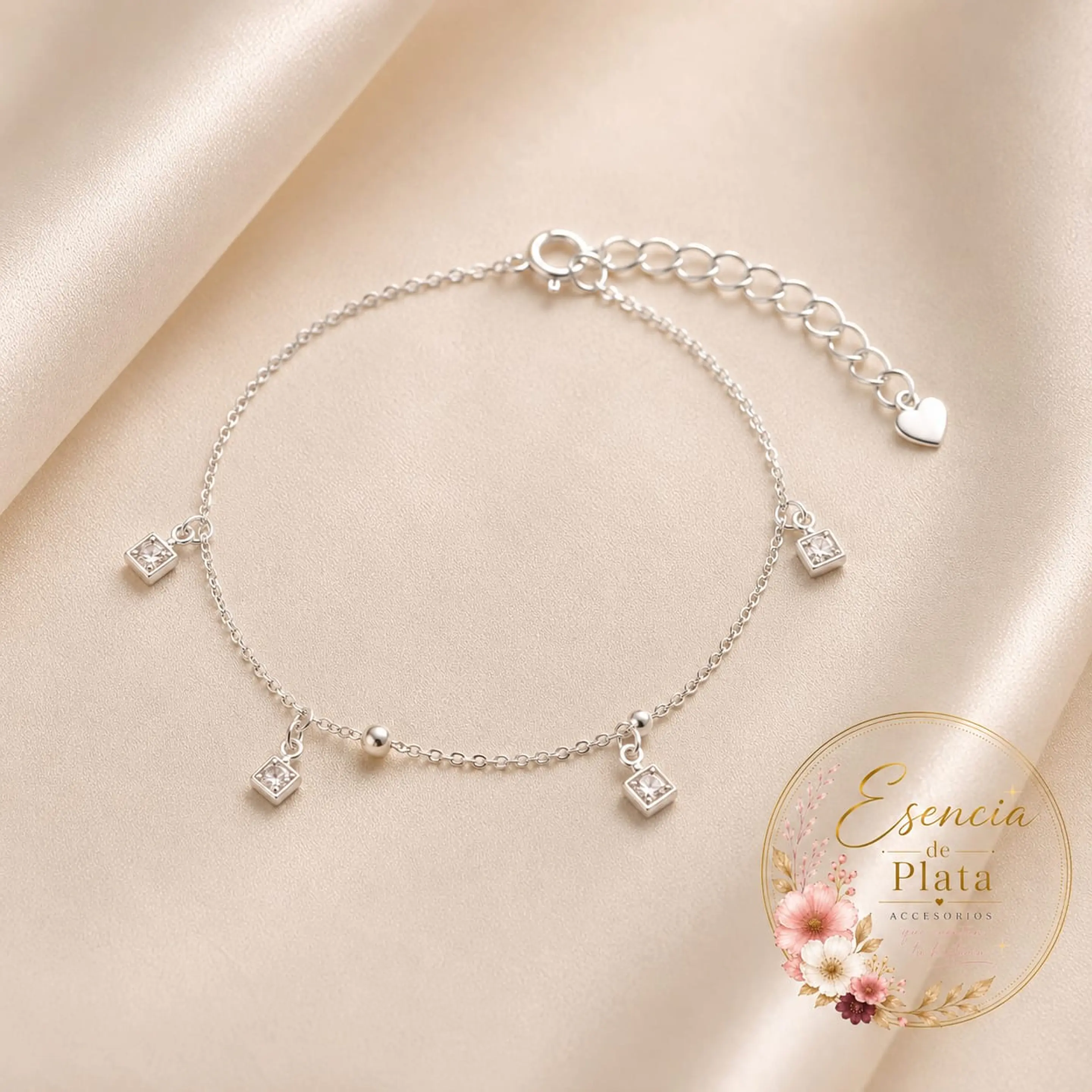 Pulsera con colgantes de circón 1