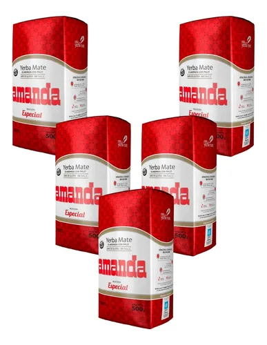 Yerba Mate Amanda Especial Pack 5x4 500g 1