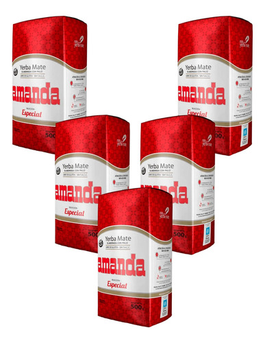 Yerba Mate Amanda Especial Pack 5x4 500g 2