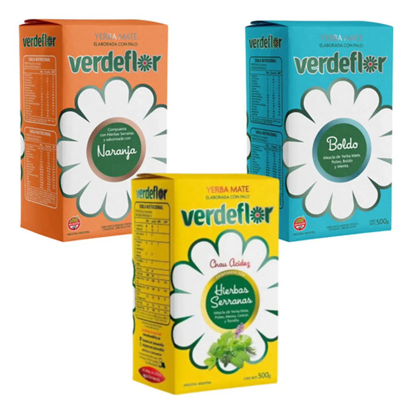 Yerba Mate Verdeflor Mix Naranja, Boldo Y H. Serranas 500g 3