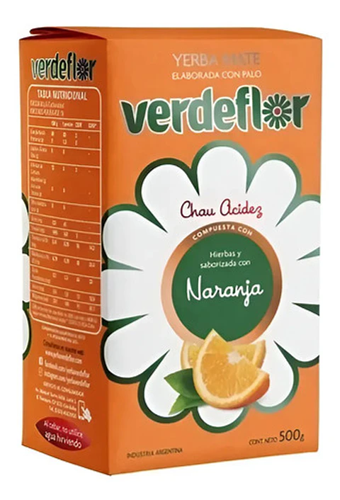 Yerba Mate Verdeflor Naranja 500g
