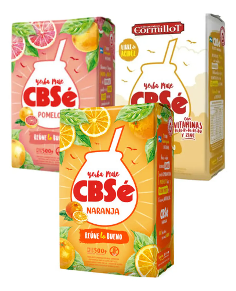 Yerba Mate Pack Cbsé Naranja, Pomelo Y S. Naranja 500g 2