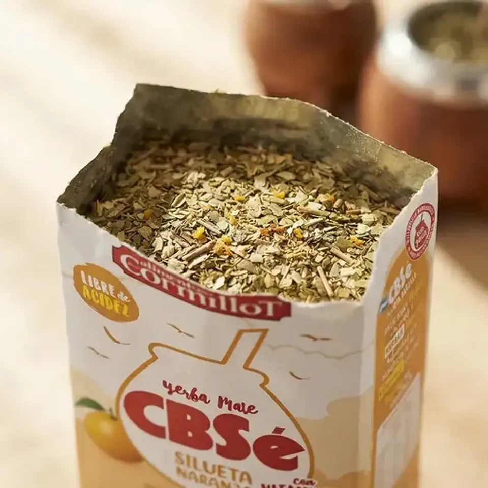 Yerba Mate Silueta Naranja Cbsé 1 unidad 500gr sin acidez 3