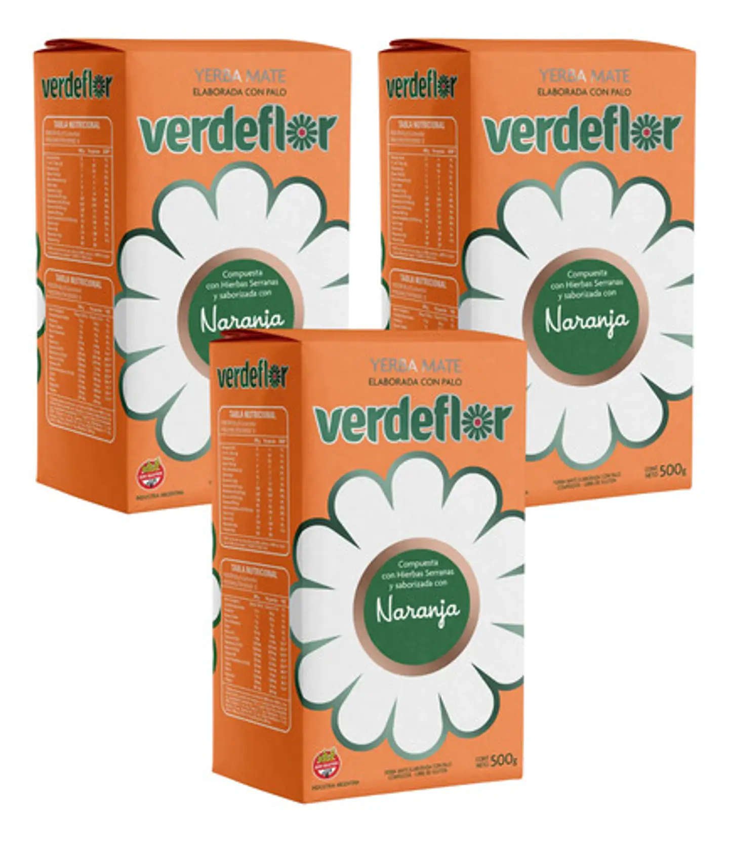 Yerba Mate Verdeflor Naranja Pack 3x2 500g 4