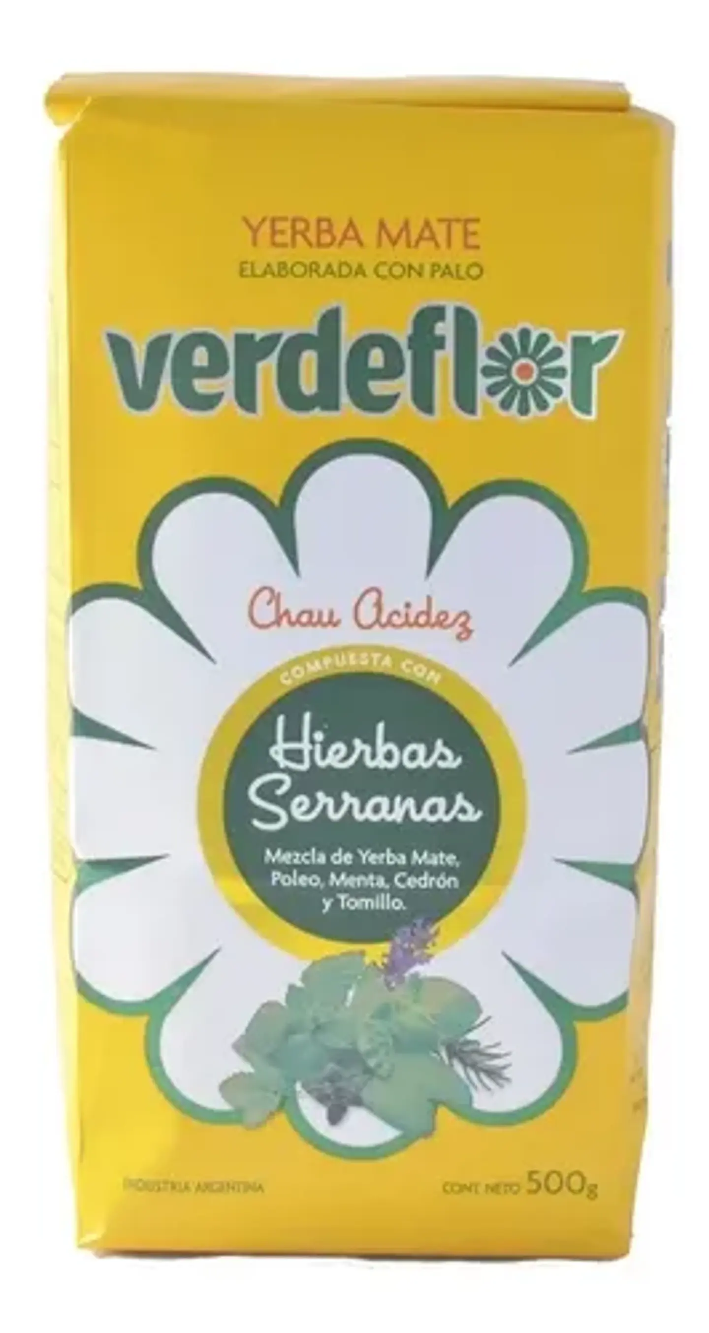 Yerba Mate Verdeflor Hierbas Serranas Pack 500g 2