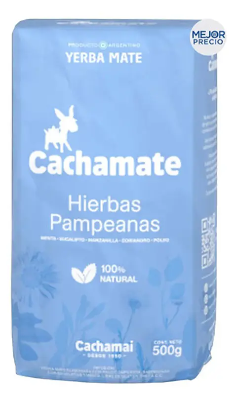 Yerba Cachamate Hierbas Pampeanas Menta 500g Rinde Mas Mates