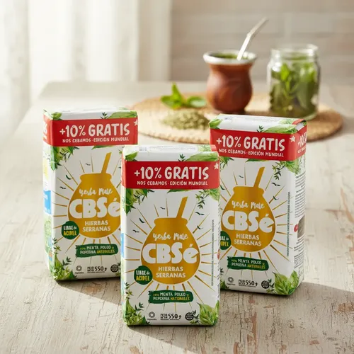 Yerba Mate Cbsé Hierbas Serranas Pack 3x2 550g 2