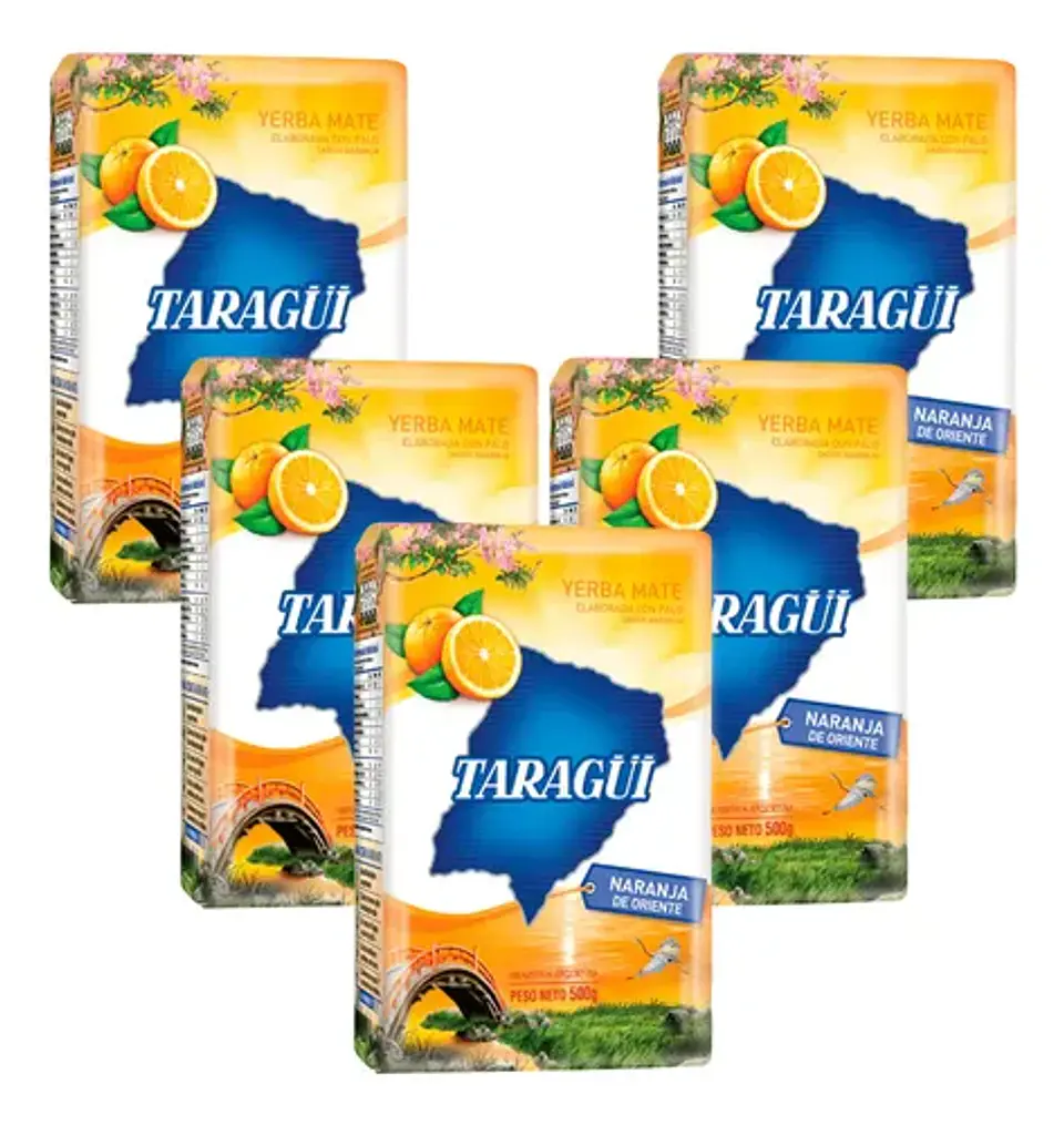 Yerba Mate Taragüí Naranja Pack 5x4 500g 3