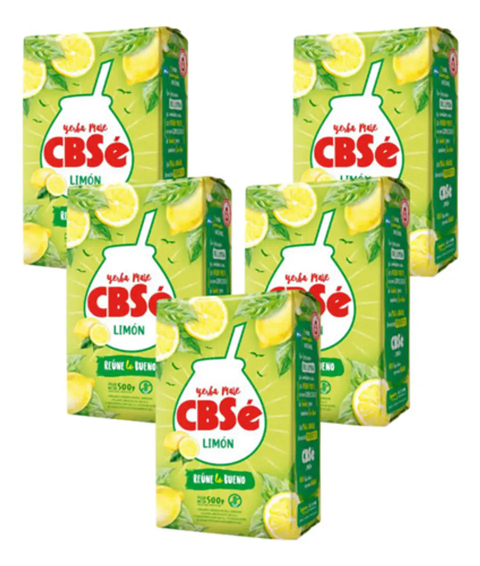 Yerba Mate Cbsé Limón Pack 5x4 500g 1