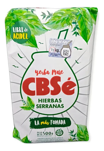 Yerba Mate Cbse Hierbas Serranas 500g 3