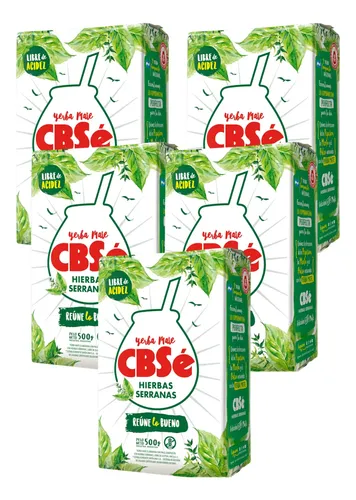 Yerba Mate Cbsé Hierbas Serranas Pack 5x4 500g 1