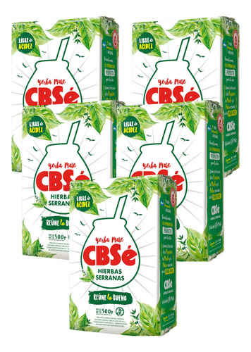 Yerba Mate Cbsé Hierbas Serranas Pack 5x4 500g 4